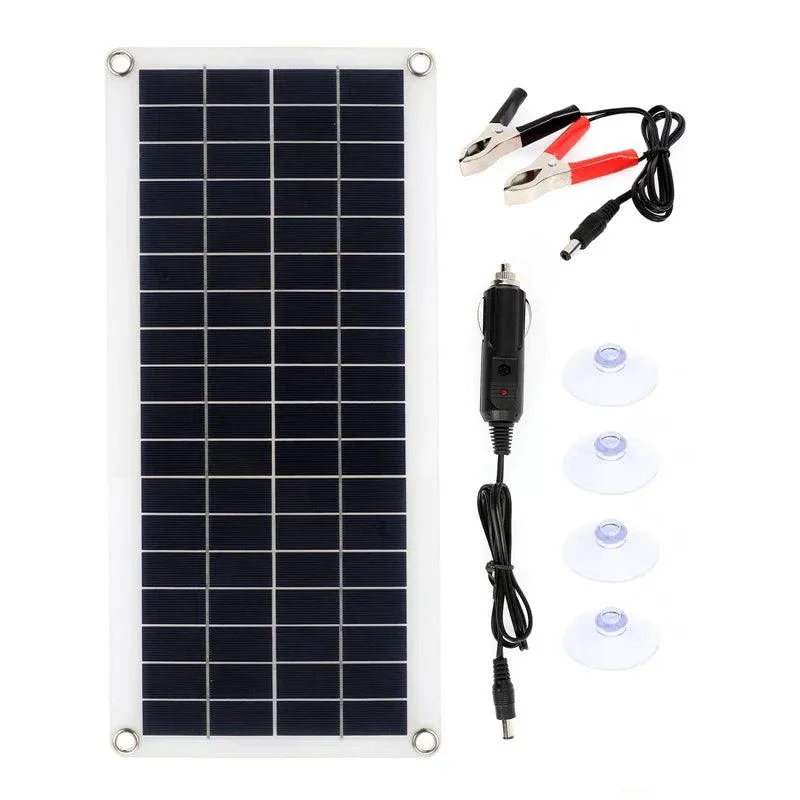 150W/300W Solar Panel Charging Kit with Dual USB Ports and 30A/60A Controller for RVs, Cars, and Mobile Devices