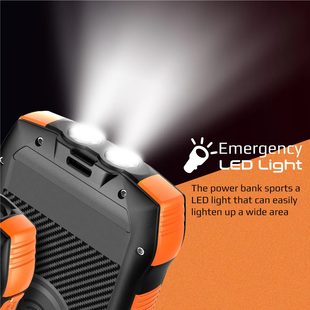 20000mAh Rugged EcoLight™ Solar Power Bank