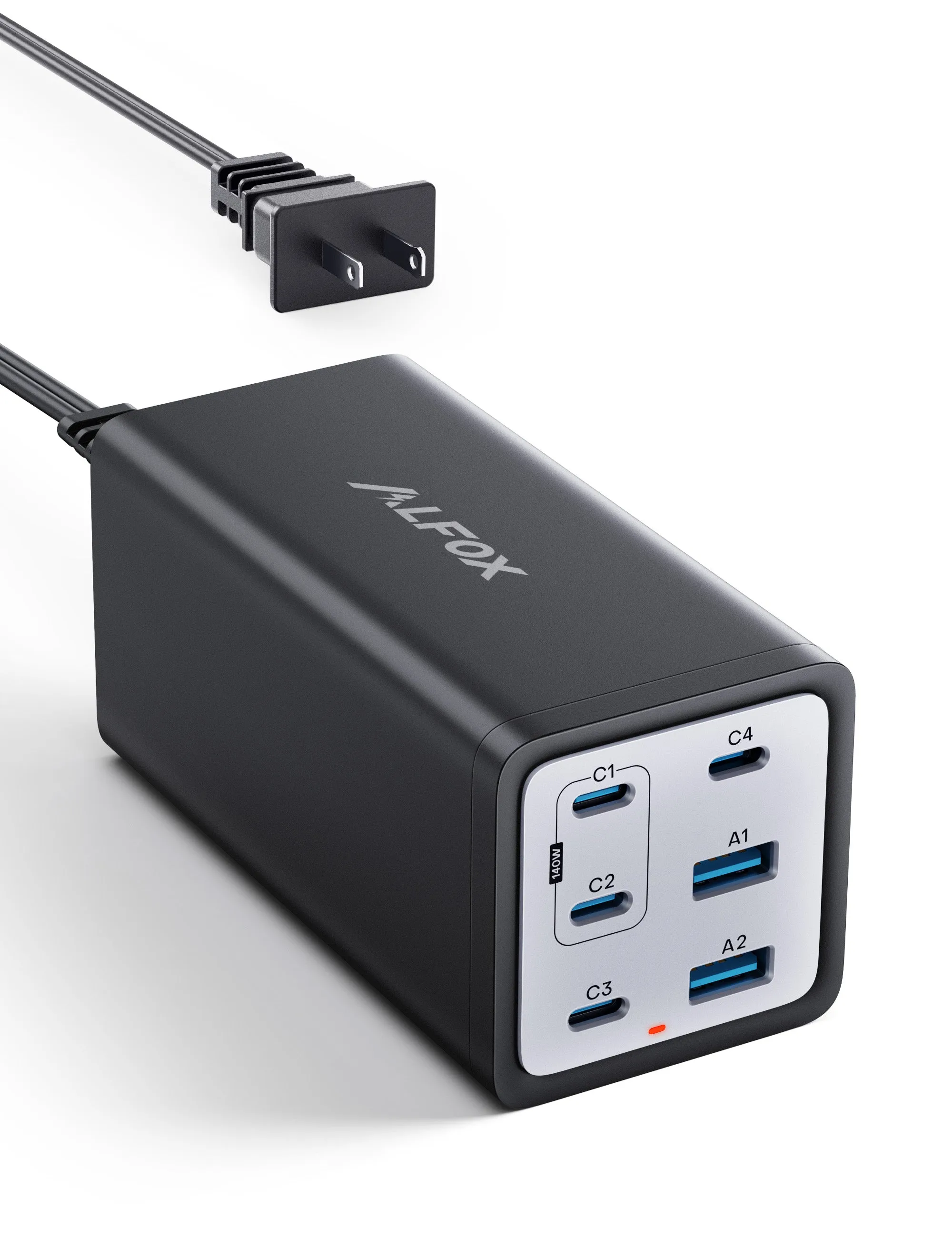 200W USB C Desktop Charger - 6 Ports GaN Power Adapter & Fast Charging Station