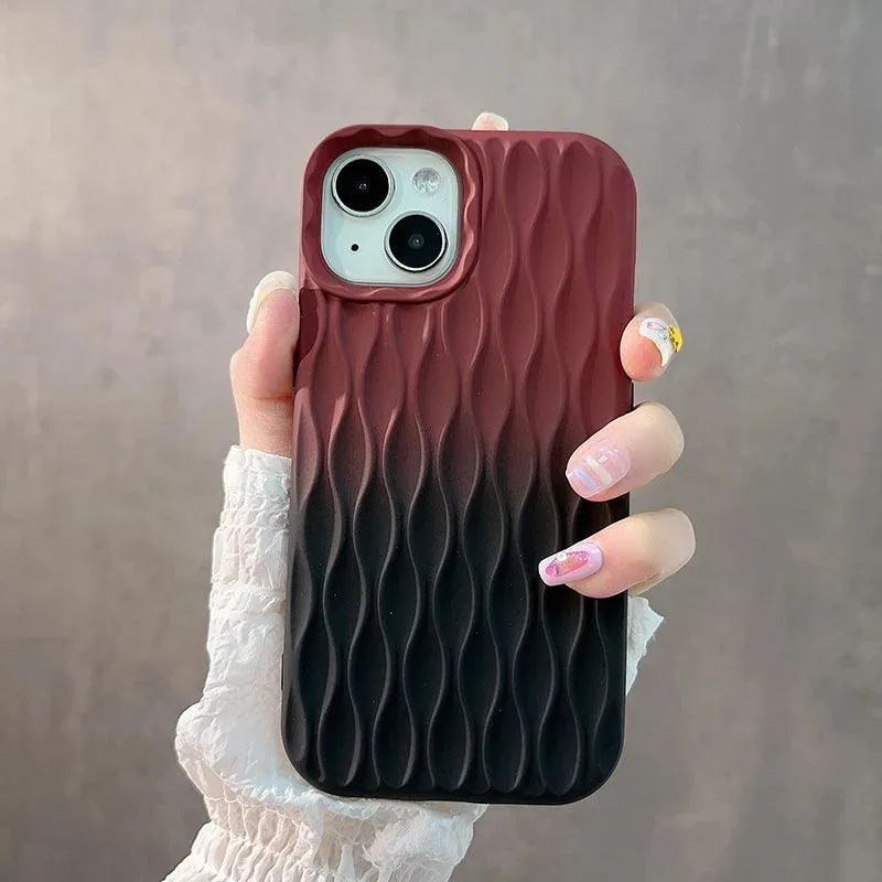 3D Water Ripple Stripe - Cute Phone Cases For iPhone 15, 14, 13, 12, 11 Pro Max