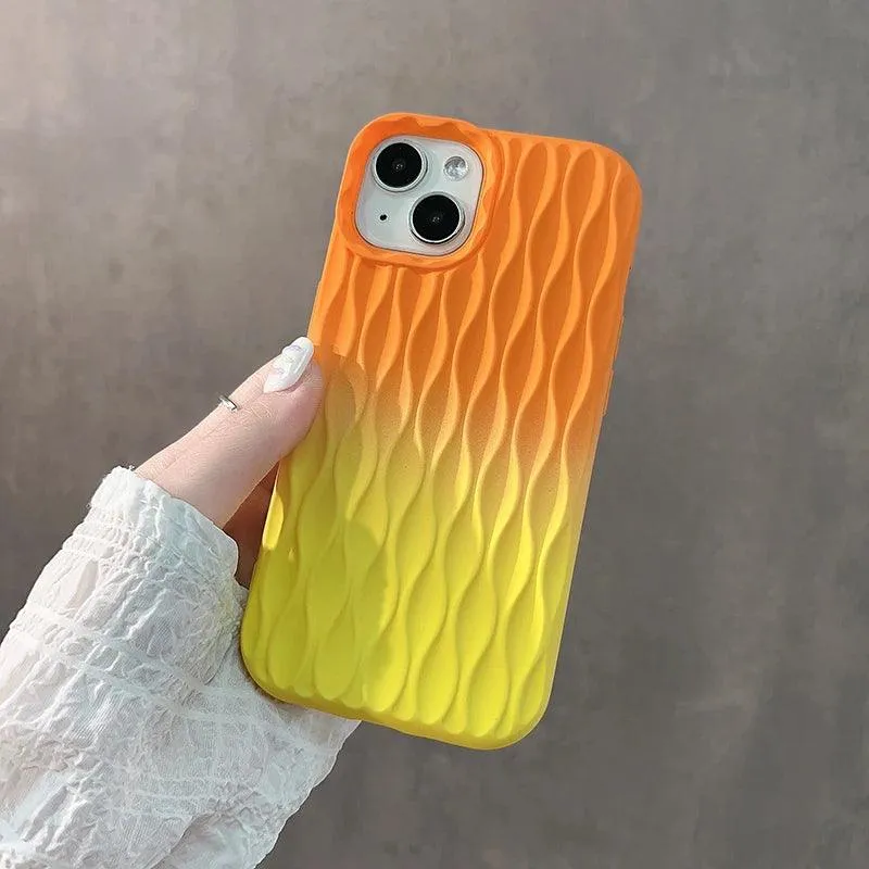 3D Water Ripple Stripe - Cute Phone Cases For iPhone 15, 14, 13, 12, 11 Pro Max