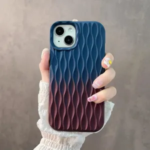 3D Water Ripple Stripe - Cute Phone Cases For iPhone 15, 14, 13, 12, 11 Pro Max