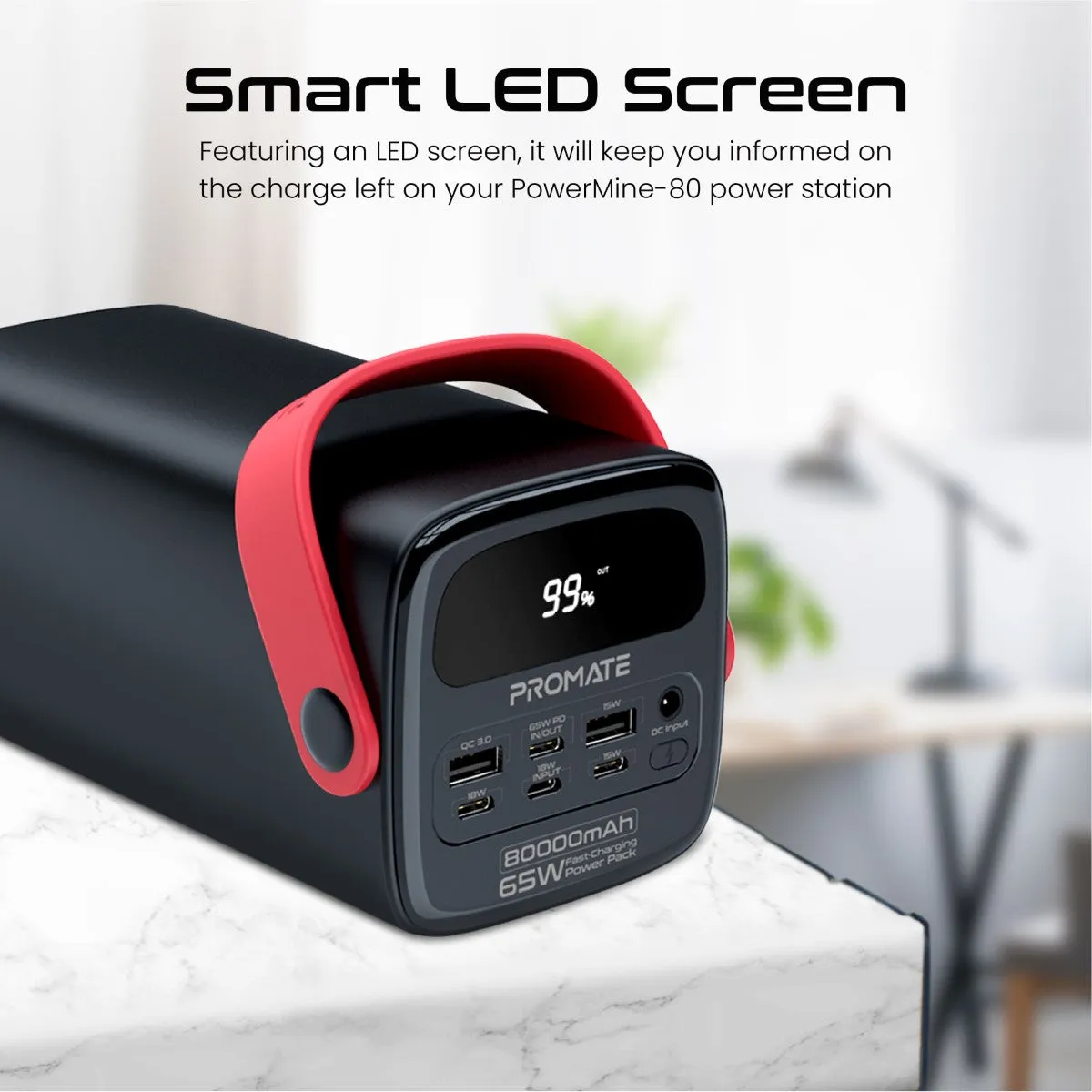 80000mAh High-Capacity 65W Fast-Charging Power Pack