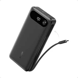 A1383H11 Anker Power Bank (20K, 87W, Built-In UBS-C Cable) - Black