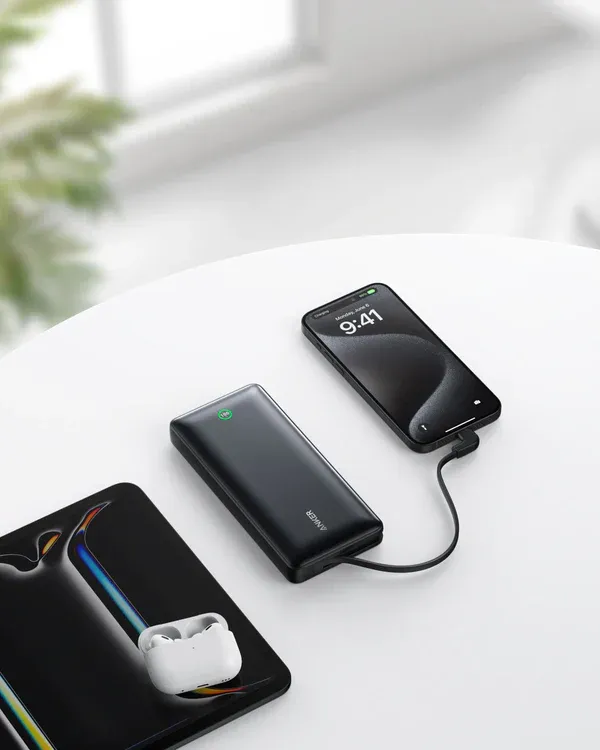 A1387H11 Anker Nano Power Bank (20K, 30W, Built-In USB-C Cable) - Black