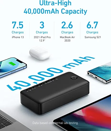 Anker 347 Power Bank (PowerCore 40K) 30W PD  - BLACK A1377H11