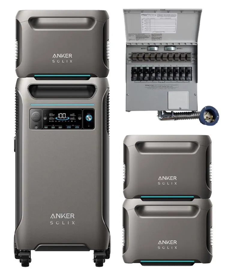 Anker SOLIX F3800   Expansion Battery   Transfer Switch Kit