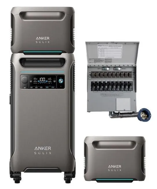 Anker SOLIX F3800   Expansion Battery   Transfer Switch Kit