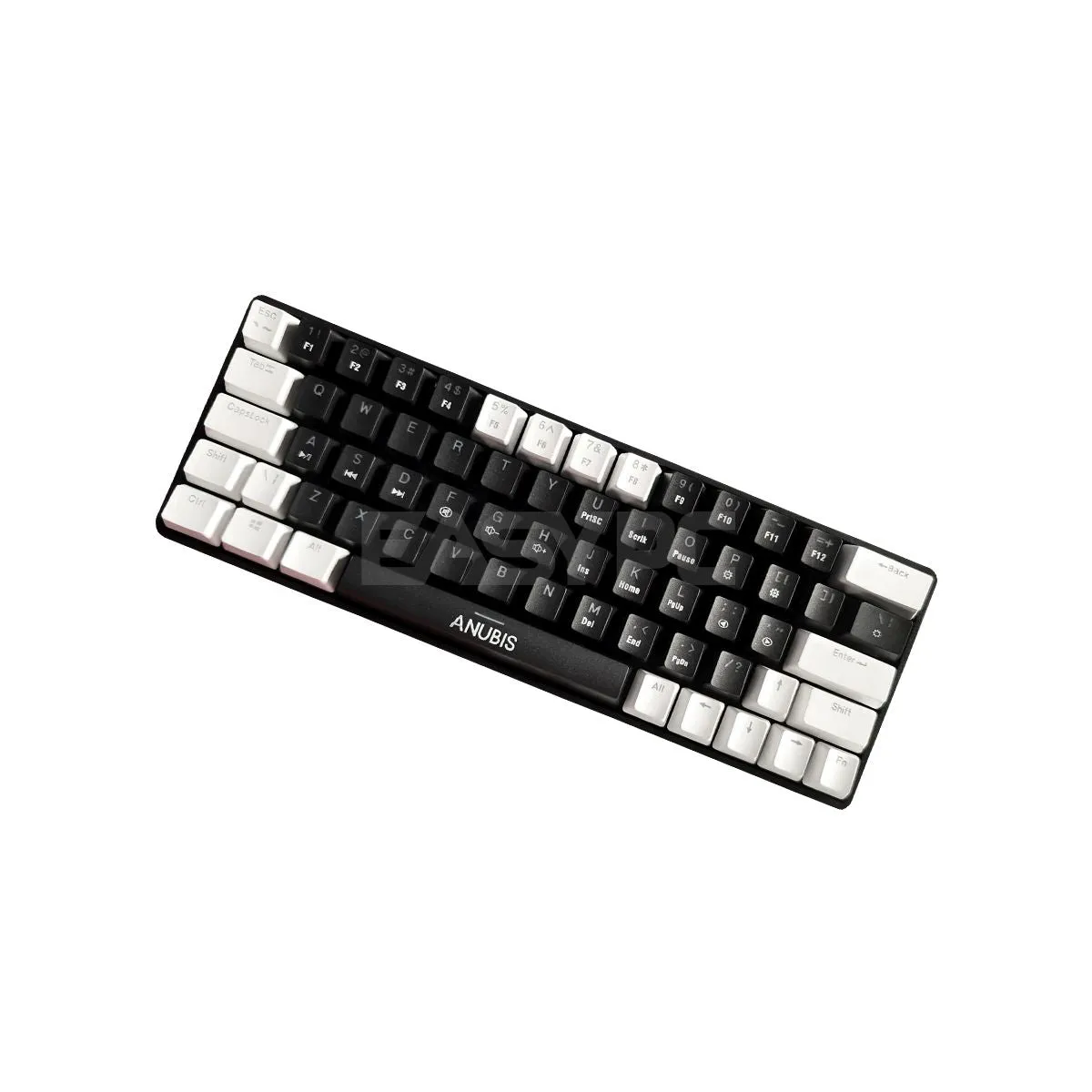 Anubis AG64 RGB Hotswappable Gaming Mechanical Keyboard Black White