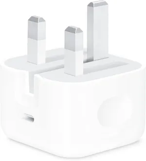 Apple 20W Type C PD Fast Original Power Adapter Plug Wall Plug Compatible with iPhone 14 13, 13 Pro 12 Pro Max/12 Mini/SE (White)