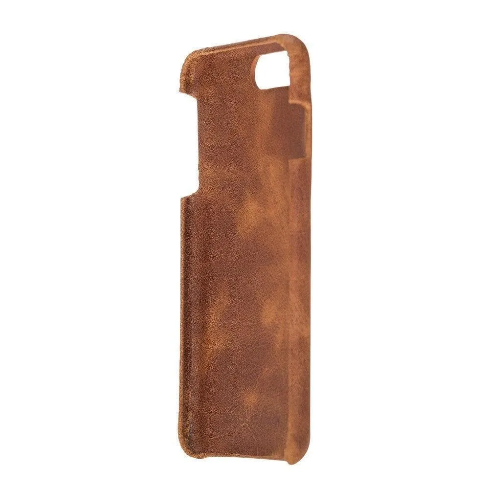 Apple iPhone 7 8 SE2 SE3 Series Fully Covering Leather Back Cover Case