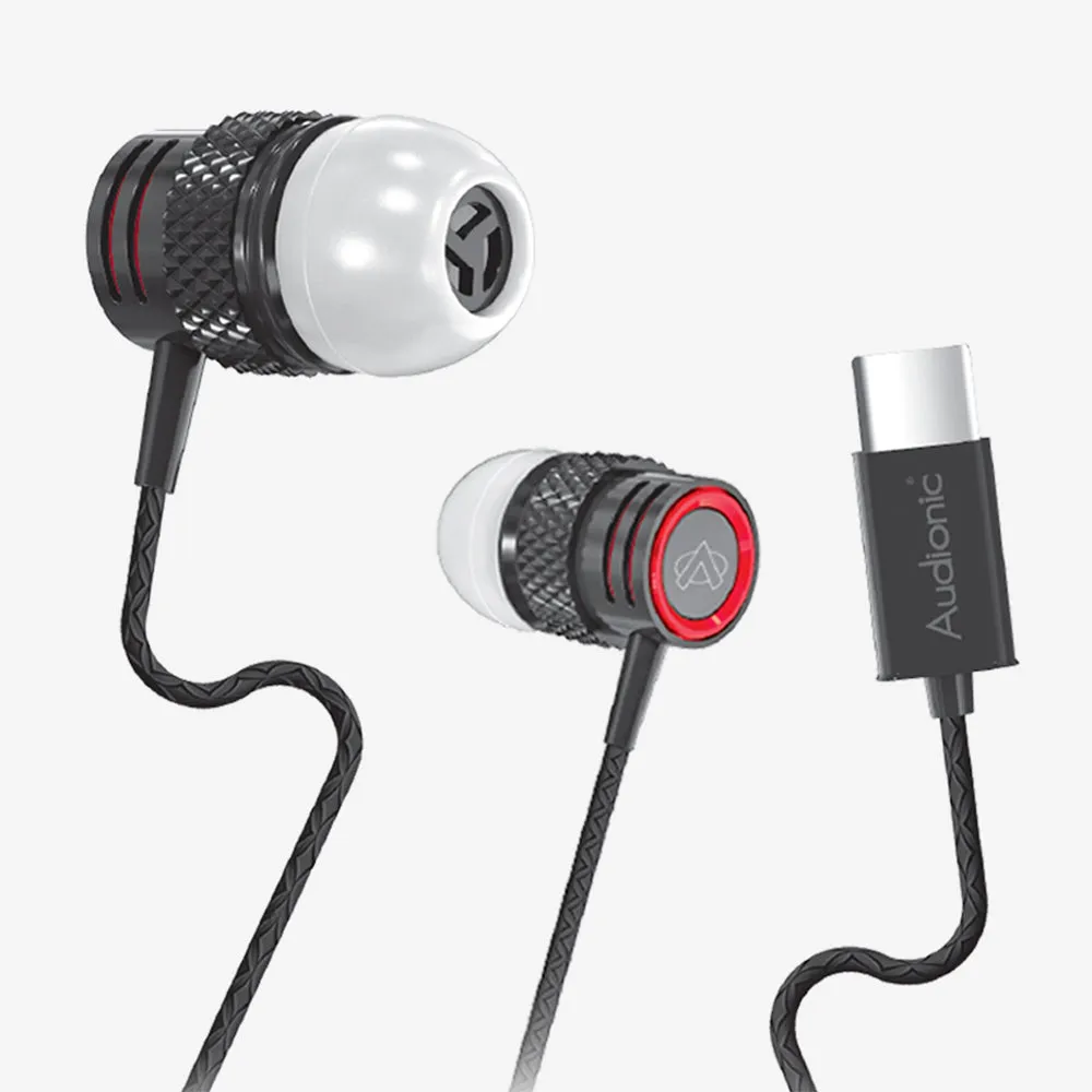 Audionic Thunder TYPE C Earphones T90 - Red