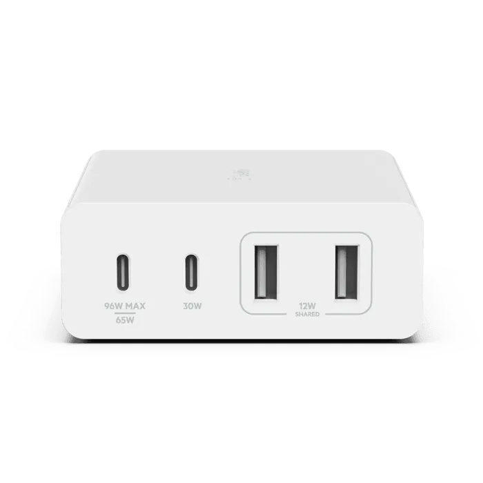 Belkin 108W 4 Port GaN USB Desktop Charger Fast Charging - White