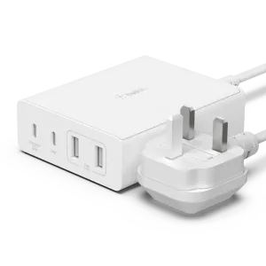 Belkin 108W 4 Port GaN USB Desktop Charger Fast Charging - White