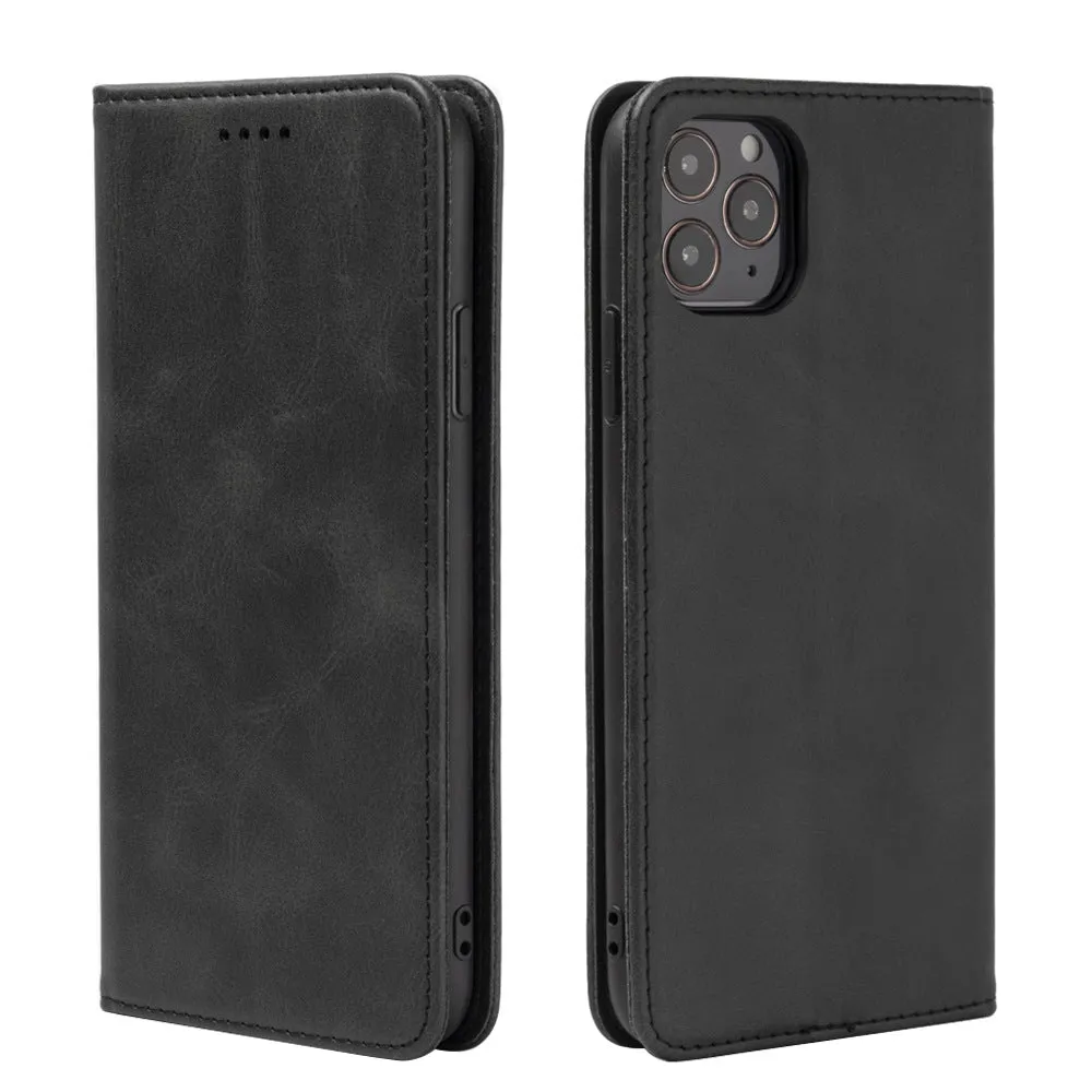 Black Wallet style leather shockproof phone case, phone case for iPhone 12 pro max 6.7