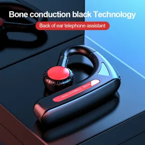 Bone Conduction Bluetooth Headset Hands-free Microphone Earphone