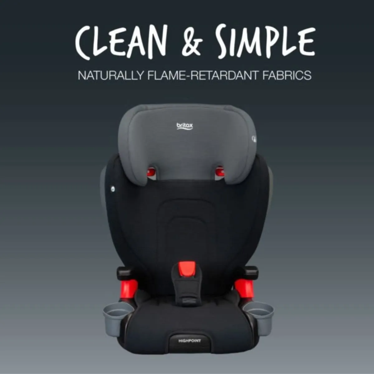 Britax Highpoint Booster Seat (Safewash) - Black Ombre