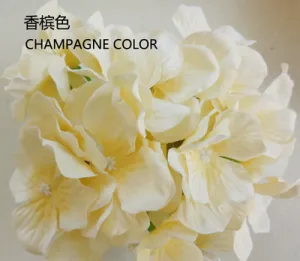 CHAMPAGNE HYDEANGEA FLOWER ARTIFICIAL FLOWER HEAD WEDDING DECOR