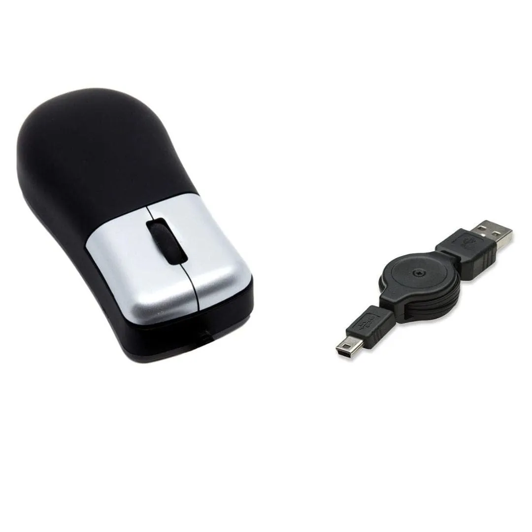 CONQUEROR - Retractable USB Wired Optical Mouse 3 Buttons