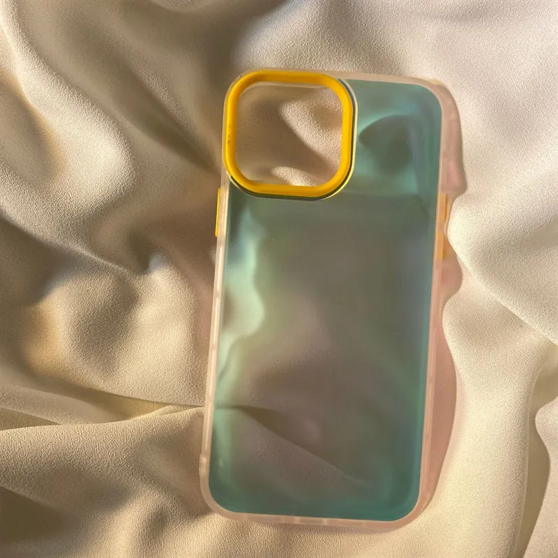 Cute Minimalist Gradient Holographic Clear Design Protective Shockproof iPhone Case for iPhone 11 12 13 14 Pro Max Case