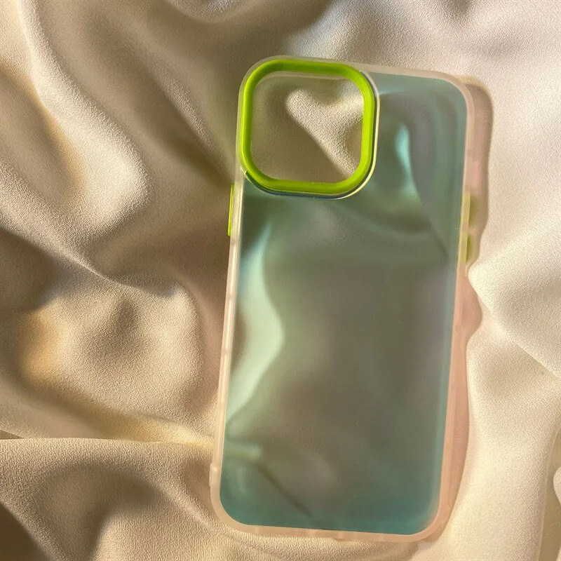 Cute Minimalist Gradient Holographic Clear Design Protective Shockproof iPhone Case for iPhone 11 12 13 14 Pro Max Case