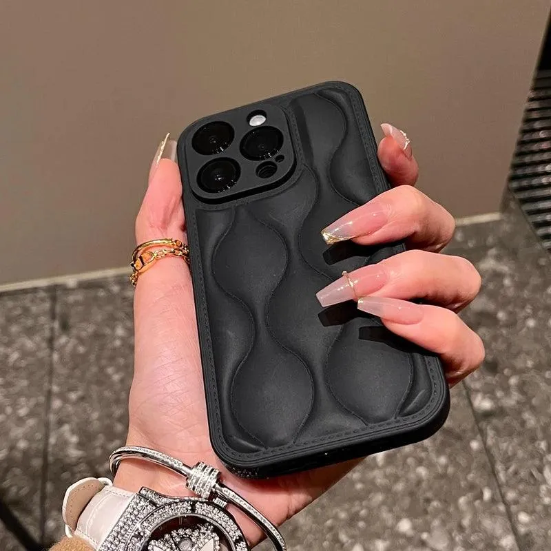 Cute Phone Cases for iPhone 11, 12, 13, 14, and 15 Pro Max models - Luxury Wavy Pattern - TSP193