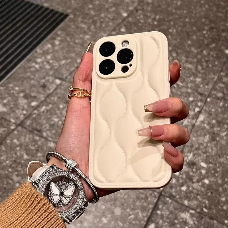 Cute Phone Cases for iPhone 11, 12, 13, 14, and 15 Pro Max models - Luxury Wavy Pattern - TSP193