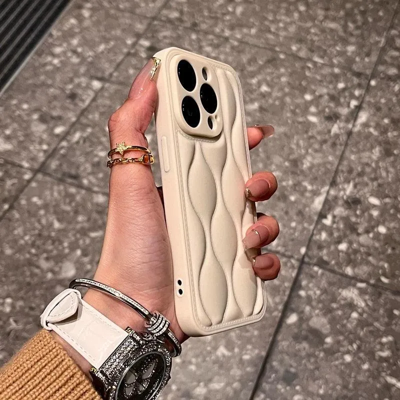 Cute Phone Cases for iPhone 11, 12, 13, 14, and 15 Pro Max models - Luxury Wavy Pattern - TSP193