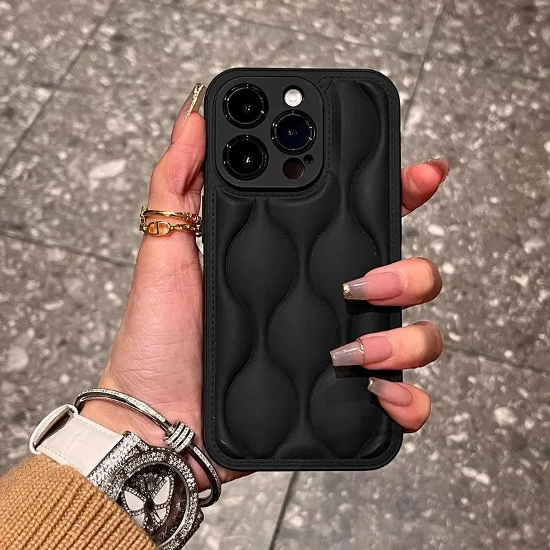 Cute Phone Cases for iPhone 11, 12, 13, 14, and 15 Pro Max models - Luxury Wavy Pattern - TSP193