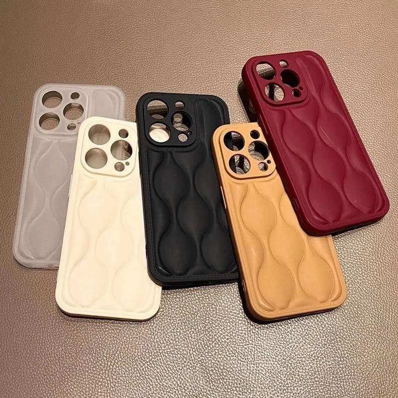 Cute Phone Cases for iPhone 11, 12, 13, 14, and 15 Pro Max models - Luxury Wavy Pattern - TSP193