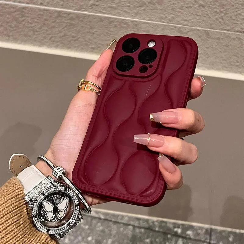 Cute Phone Cases for iPhone 11, 12, 13, 14, and 15 Pro Max models - Luxury Wavy Pattern - TSP193