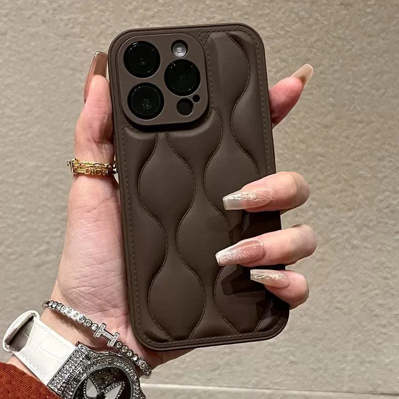 Cute Phone Cases for iPhone 11, 12, 13, 14, and 15 Pro Max models - Luxury Wavy Pattern - TSP193