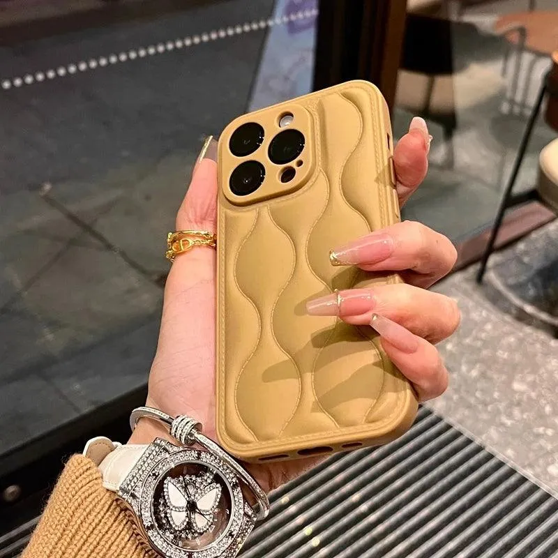 Cute Phone Cases for iPhone 11, 12, 13, 14, and 15 Pro Max models - Luxury Wavy Pattern - TSP193