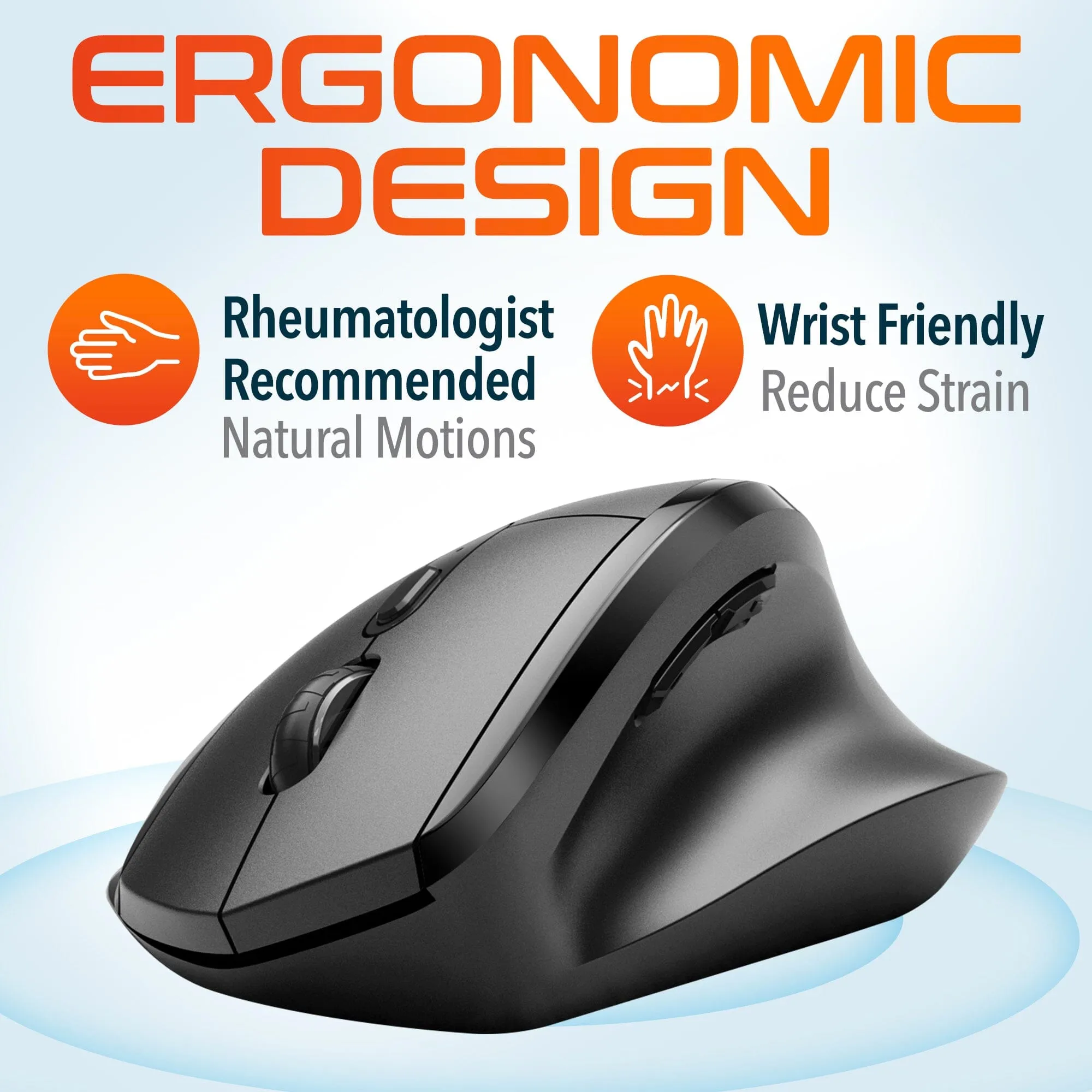 Delton S30 Ergonomic 2.4G Wireless Mouse Optical Computer Pointing Device