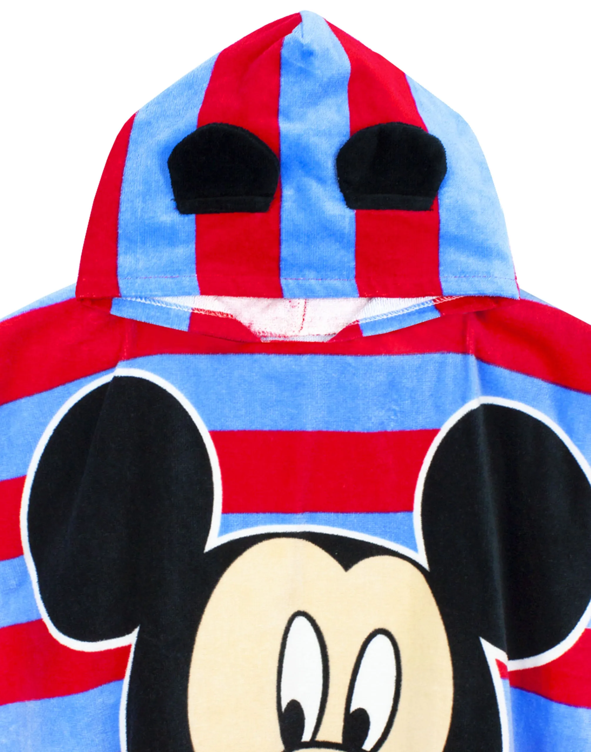 Disney Mickey Mouse Kid's Stripy Hooded Towel Poncho