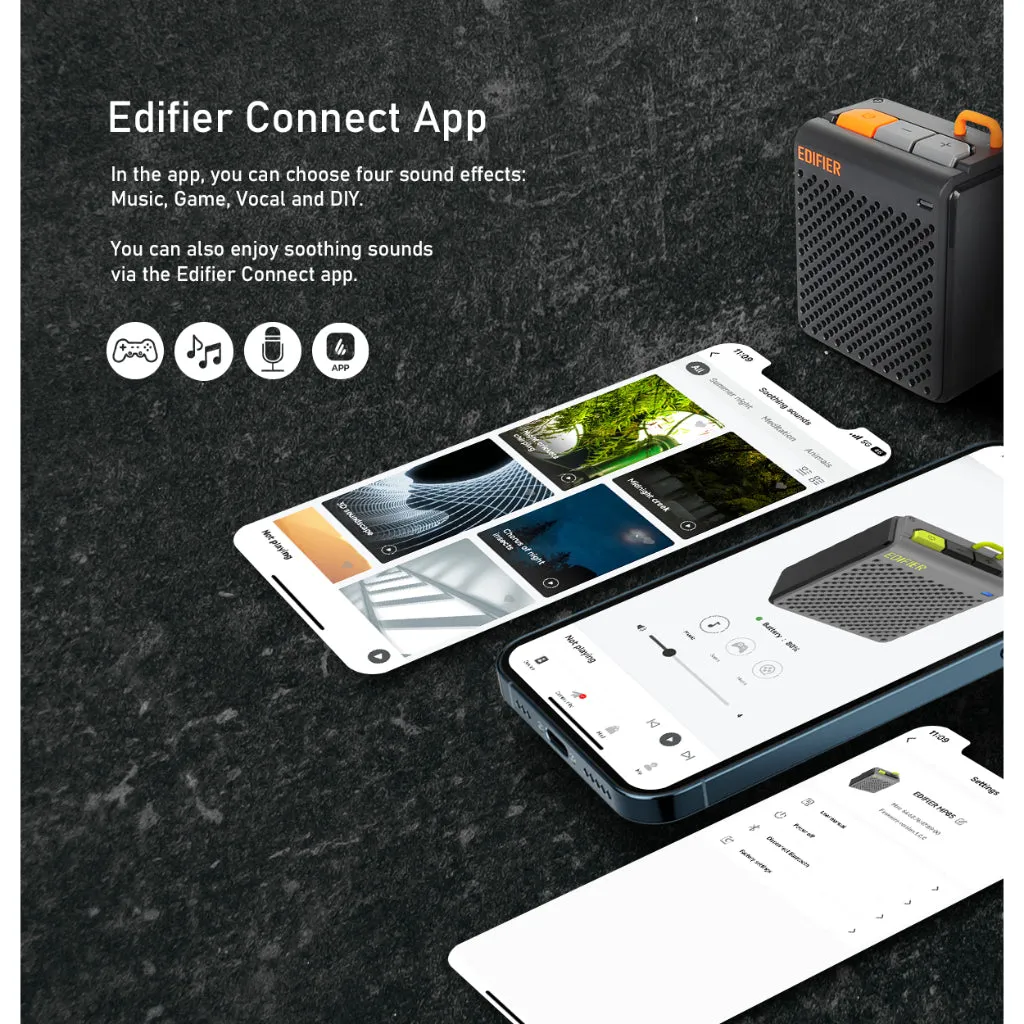 Edifier MP85 Mini Portable Speaker - Bluetooth V5.3 | Built-in Battery | Edifier Connect Apps | 40mm Driver | 2.2W RMS