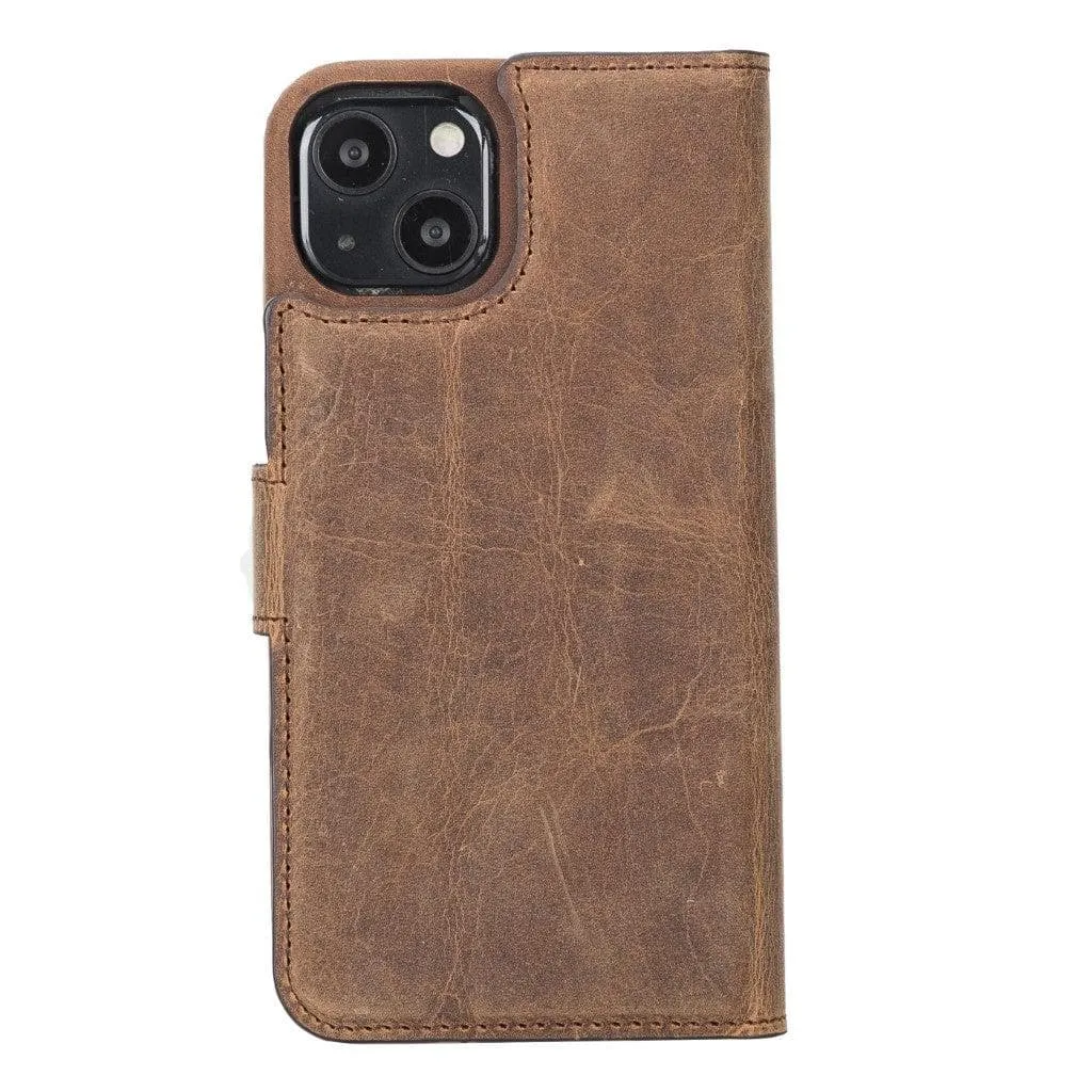 Full Leather Coating Detachable Wallet Case for Apple iPhone 13 Series