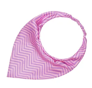 Hair Drama Co x Barbie Chevron Headscarf - Lilac & Pink