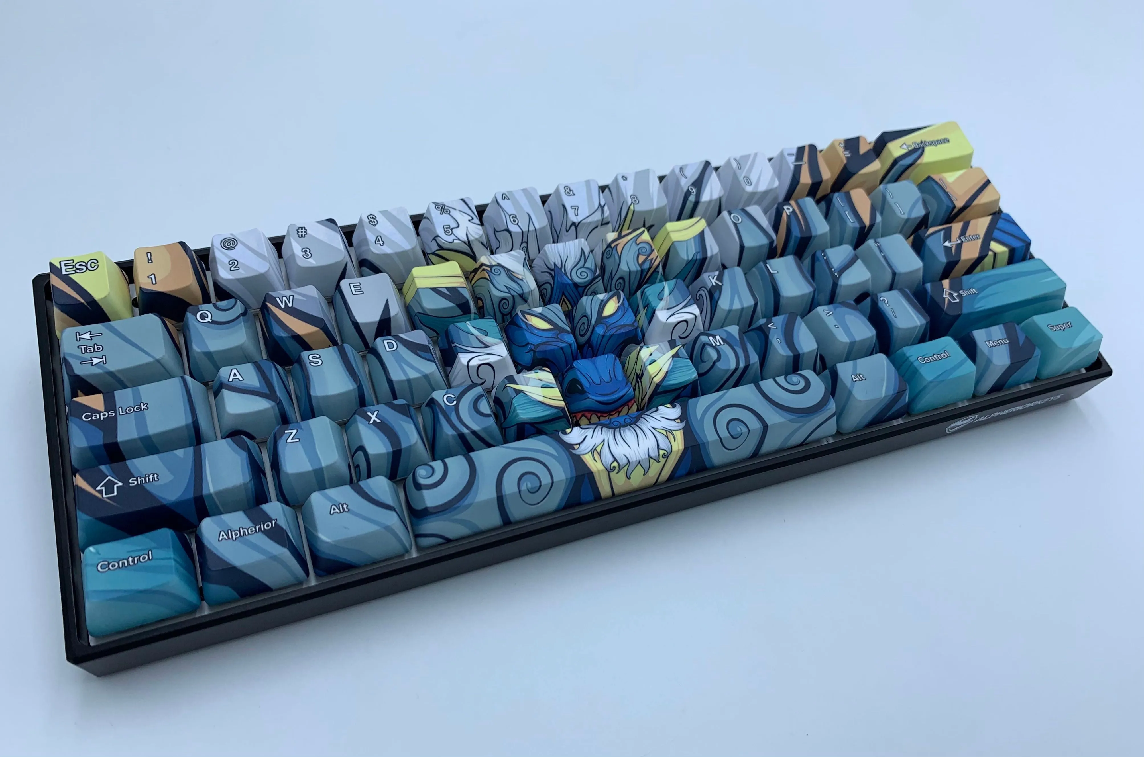 Hayabusa 60% Keyboard - Blue Oni Dragon