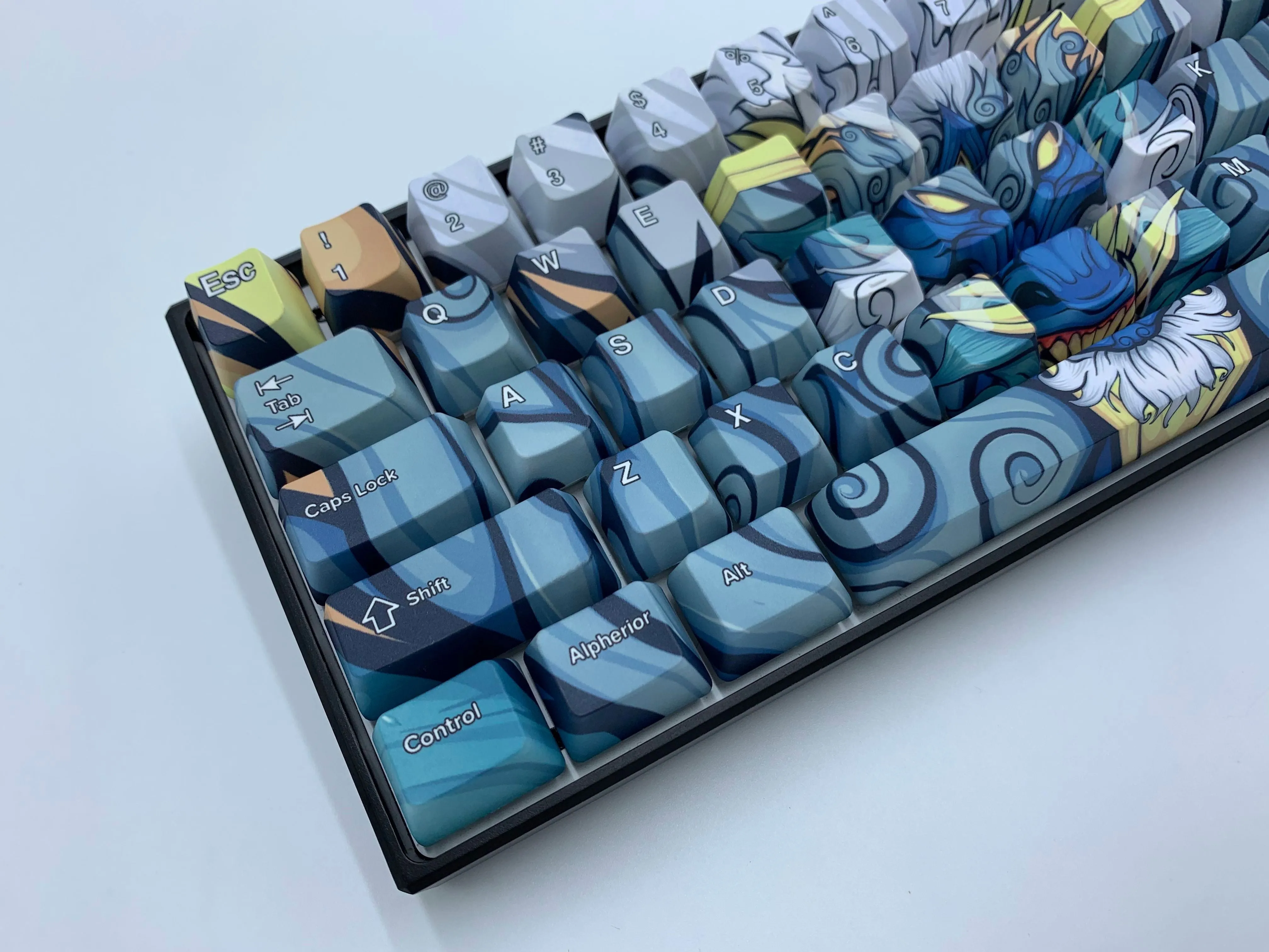 Hayabusa 60% Keyboard - Blue Oni Dragon