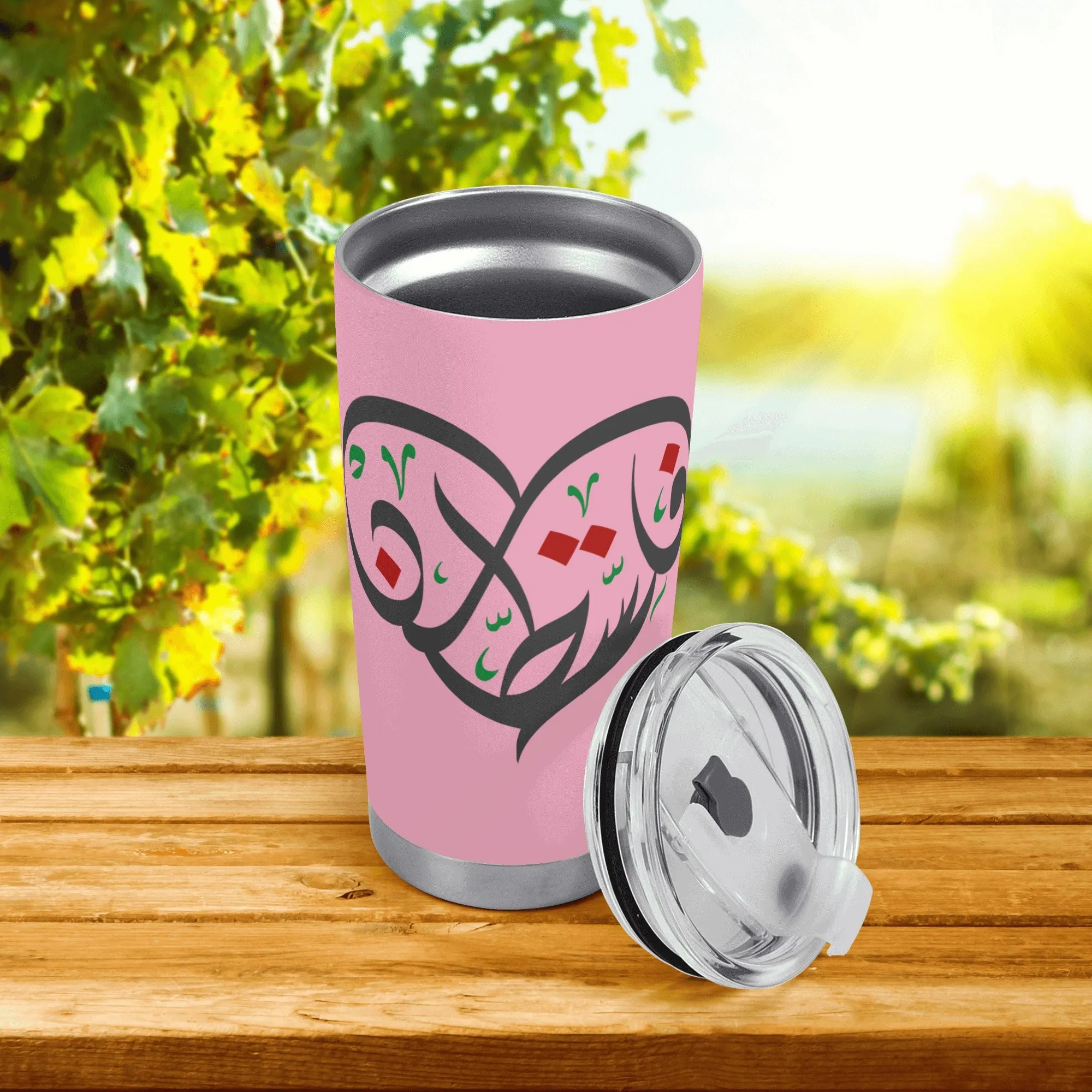 Heart Love Pink Car Cup