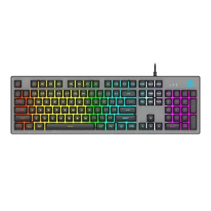 HP K500F Wired Gaming Keyboard, Backlit Mixed Color Lighting, Metal Panel