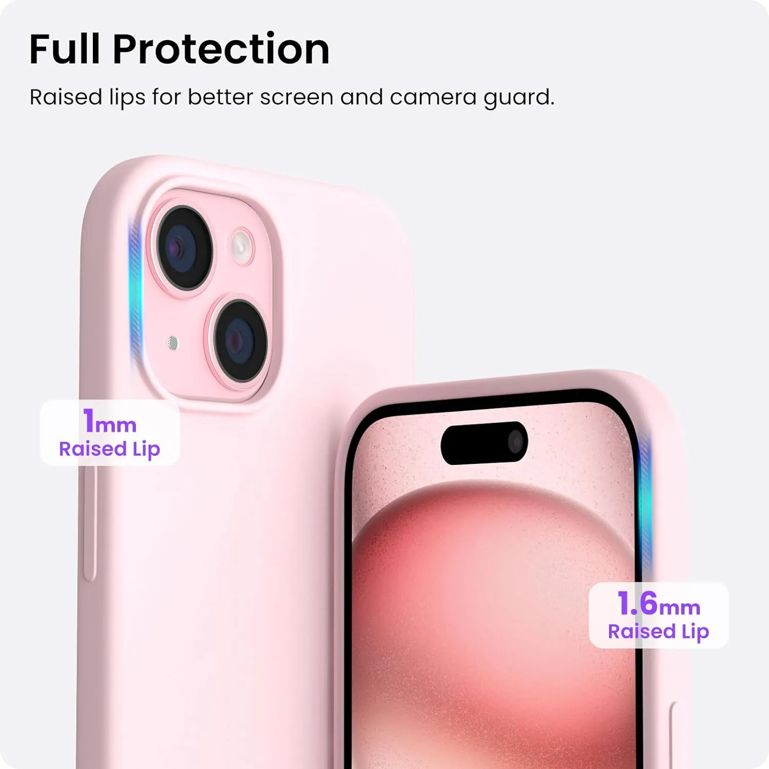 i Phone 16 Pro Max Case 6.7" Slim Liquid Silicone 3 Layers Full Covered Soft Gel Rubber Cover Protective Phone Case