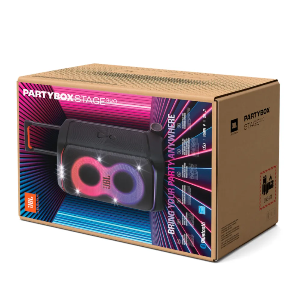 JBL Partybox Stage 320 Portable party speaker with wheels