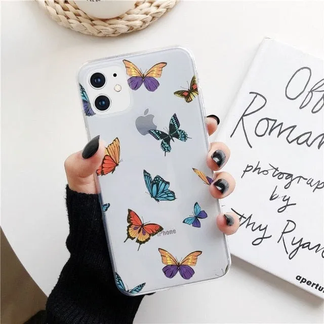 KULIAI Clear Monarch Butterfly Phone Case