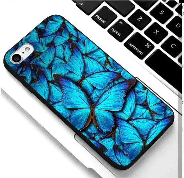 KULIAI Clear Monarch Butterfly Phone Case