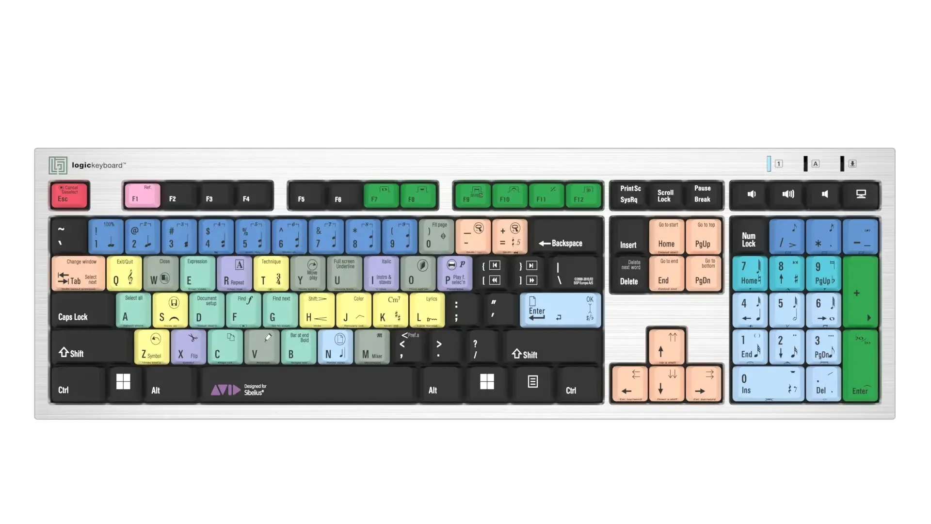 LogicKeyboard Avid Sibelius 7 PC Slim Line US LKBU-SIB-AJPU-US