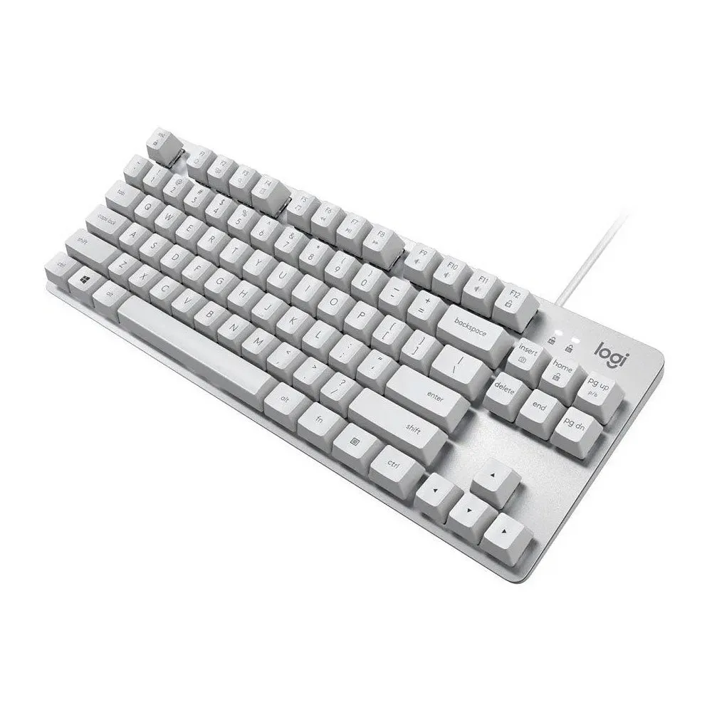 Logitech K835 Gaming Keyboard, Wired, Mechanical, Blue Switch, White