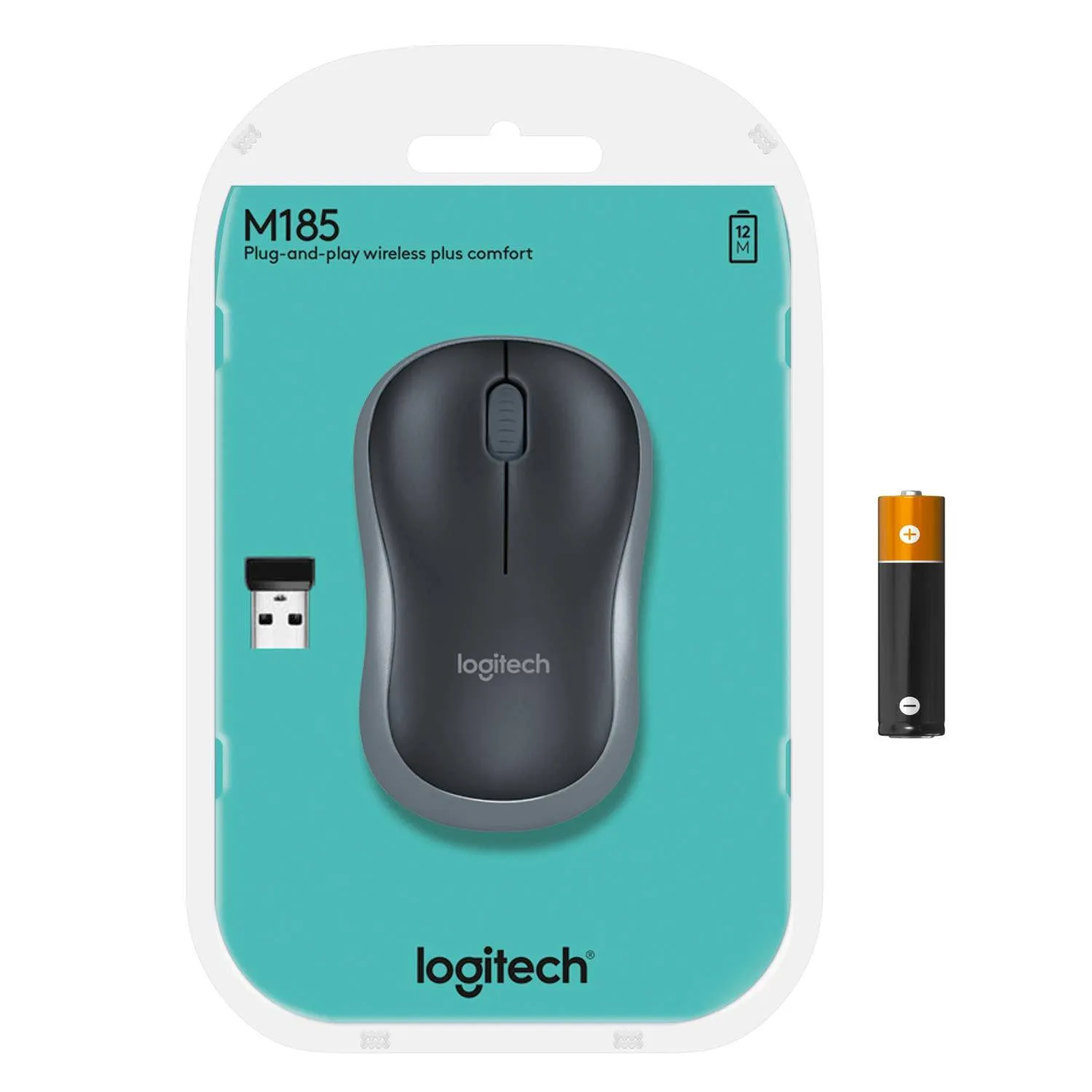 Logitech M185 Compact Wireless Mouse Comfortable easy-to-use mouse with reliable durability