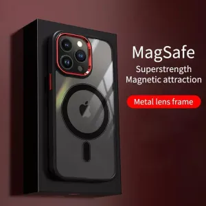 Luxury Magnetic iPhone Case: Secure Wireless Charging & Shockproof Protection